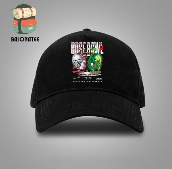 Ohio State Buckeyes Vs Oregon Ducks 2025 Rose Bowl Game Head to Head Pasadena California Snapback Classic Hat Cap