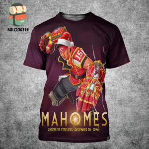 Patrick Mahomes x Vi Artwork NFL Collab Arcane League Of Legends For The Christmas Match Chiefs Versus Steelers On December 25th 2024 All Over Print Shirt