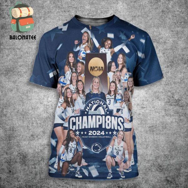 Penn State Nittany Lions Eight Time National Champions NCAA Division I Women Volleyball Alll Over Print Shirt