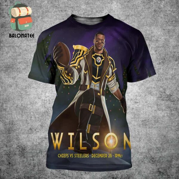 Russell Wilson x Caitlyn Artwork NFL Collab Arcane League Of Legends For The Christmas Match Chiefs Versus Steelers On December 25th 2024 All Over Print Shirt