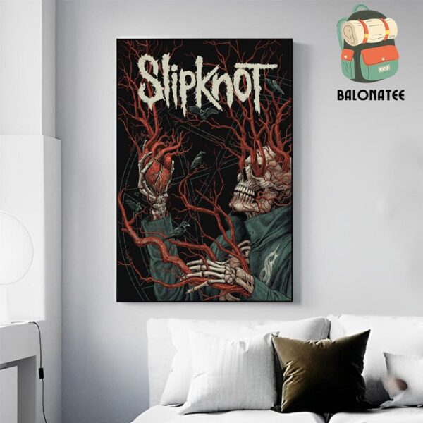 Slipknot 25th Anniversary Tour 2024 Poster At Leeds UK On December 14th 2024 Wall Decor Poster Canvas