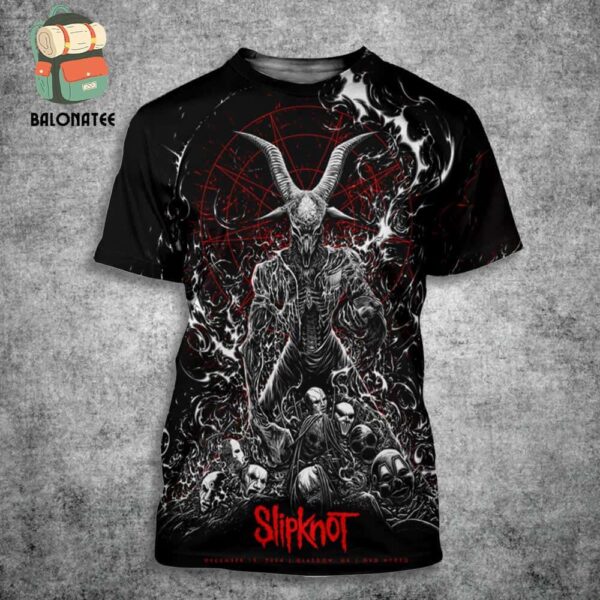 Slipknot 25th Anniversary Tour 2024 Poster At OVO Hydro Glasgow UK On December 15th 2024 All Over Print Shirt