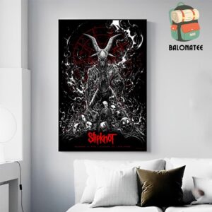 Slipknot 25th Anniversary Tour 2024 Poster At OVO Hydro Glasgow UK On December 15th 2024 Wall Decor Poster Canvas