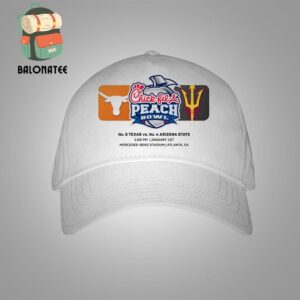 Texas Longhorns Head To Head Arizona State Sun Devils Chick Fil A Peach Bowl At Atlanta On January 1st 2025 Snapback Classic Hat Cap