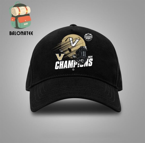 Vanderbilt Commodores Is The 2024 Birmingham Bowl Champions Helmet College Football Season 2024-2025 Snapback Classic Hat Cap