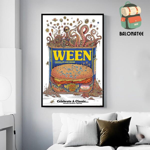 Ween Emek Chocolate And Cheese 30th Anniversary Poster Merchandise Limited Wall Decor Poster Canvas