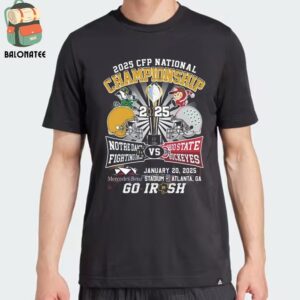 2025 National Championship Notre Dame Fighting Irish Vs Ohio State Buckeyes Go Irish Head To Head Classic T-Shirt