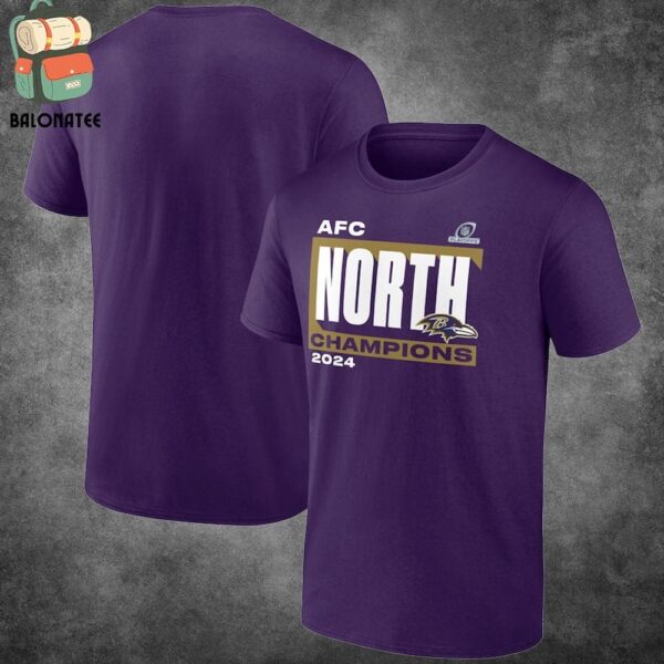 Baltimore Ravens 2024 AFC North Division Champions Merch Limited Classic T-Shirt