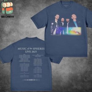 Coldplay 2025 Music Of The Spheres Band Photo Tee Merchandise Limited Two Sides Classic T-Shirt