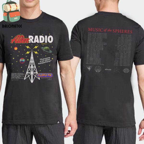 Coldplay Alien Radio Music Of The Spheres World Tour 2025 Tee Merch Limited Two Sides Classic T-Shirt