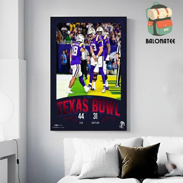 Congrats To LSU Tigers With 2024 Kinder’s Texas Bowl Champions Wall Decor Poster Canvas