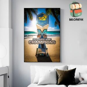 Congrats To Michigan Wolverines With 2024 Reliaquest Bowl Champions Wall Decor Poster Canvas