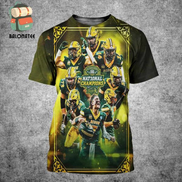 Congrats To NDSU Bison With 2024 NCAA Division I Football Nat10nal Champions All Over Print Shirt