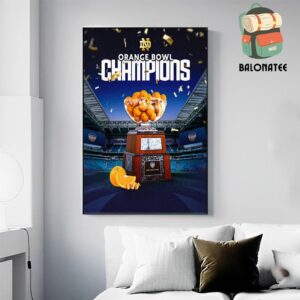 Notre Dame Fighting Irish Is Heading To Atlanta With 2025 Capital One Orange Bowl Champions Wall Decor Poster Canvas