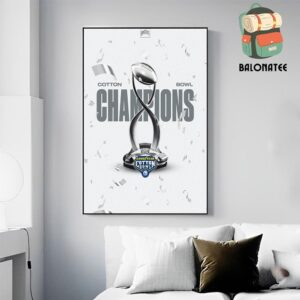 Congrats To Ohio State Buckeyes With 2025 Goodyear Cotton Bowl Champions College Football Playoffs Wall Decor Poster Canvas