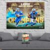 Detroit Lions Is Back To Back NFC North Division Champions 2024 NFL Season 2024-2025 Wall Decor Poster Canvas