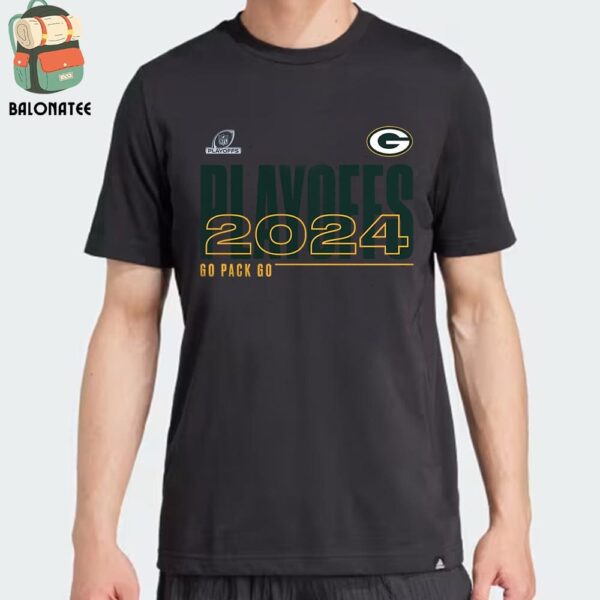 Green Bay Packers 2024 NFL Playoffs Go Pack Go Merchandise Limited Classic T-Shirt