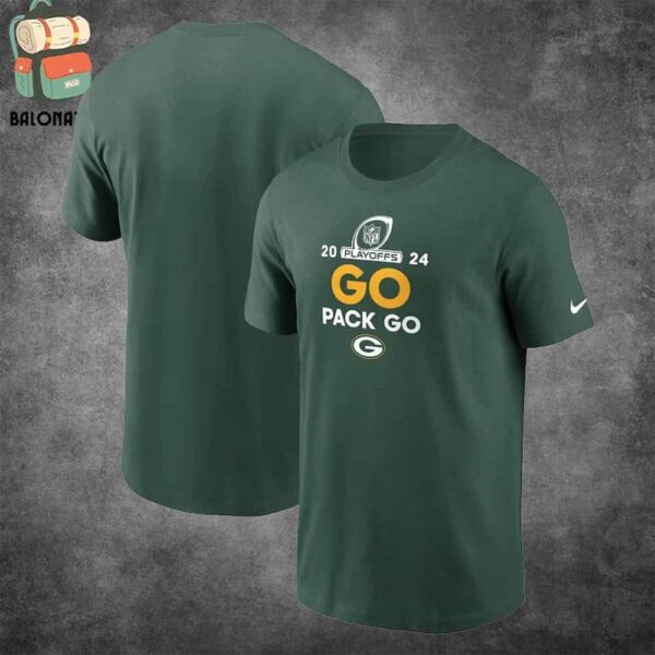 Green Bay Packers Nike Go Pack Go 2024 NFL Playoffs Merchandise Limited Classic T-Shirt