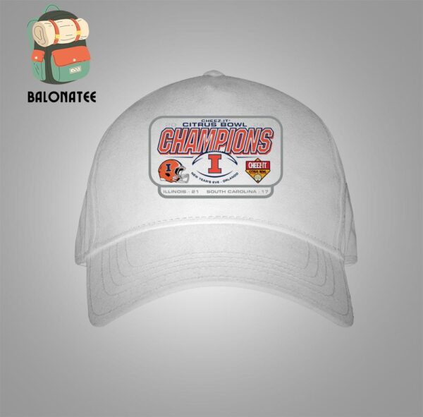 Illinois Fighting Illini 2024 Cheez-It Citrus Bowl Champions Full Size Merch Limited Snapback Classic Hat Cap