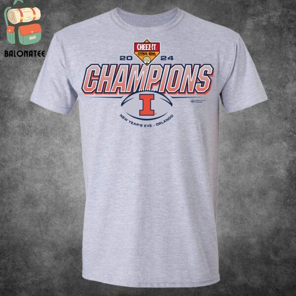 Illinois Fighting Illini 2024 Cheez-It Citrus Bowl Champions Grey Tee Merch Limited Classic T-Shirt