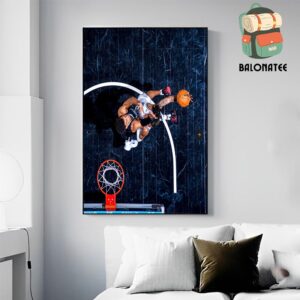 Ja Morant Crazy Poster Dunk On Wemby View From The Stars Grizzlies Versus Spurs Match NBA Season 2024-2025 Wall Decor Poster Canvas