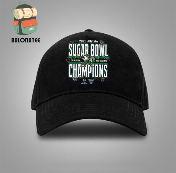 Notre Dame Fighting Irish College Football Playoff 2025 Allstate Sugar Bowl Champions Snapback Classic Hat Cap