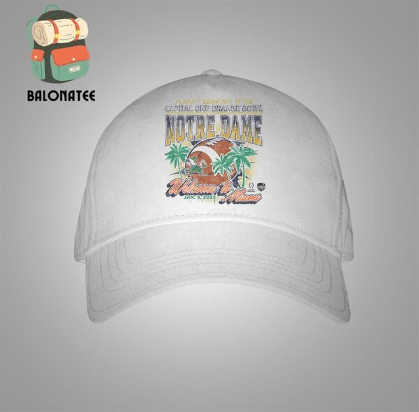 Notre Dame Fighting Irish College Football Playoff 2025 Capital One Orange Bowl Bound Snapback Classic Hat Cap