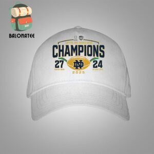 Notre Dame Fighting Irish College Football Playoff 2025 Orange Bowl Champions Score Huddle Up Snapback Classic Hat Cap