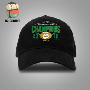 Notre Dame Fighting Irish College Football Playoff 2025 Sugar Bowl Champions Score Victory Ahead Snapback Classic Hat Cap