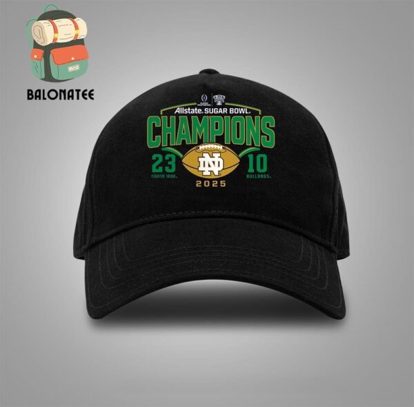 Notre Dame Fighting Irish College Football Playoff 2025 Sugar Bowl Champions Score Victory Ahead Snapback Classic Hat Cap