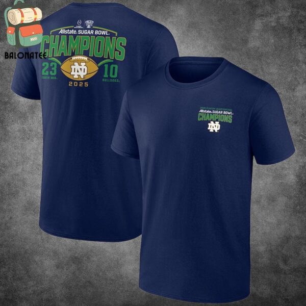 Notre Dame Fighting Irish College Football Playoff 2025 Sugar Bowl Champions Victory Ahead Classic T-Shirt