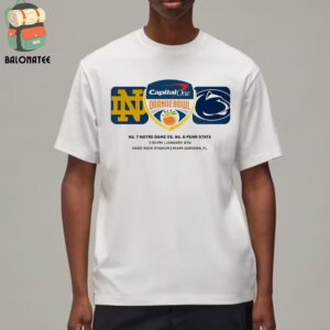 Notre Dame Fighting Irish Versus Penn State Niitany Lions Matchup Head To Head Capital One Orange Bowl 2025 Classic T-Shirt