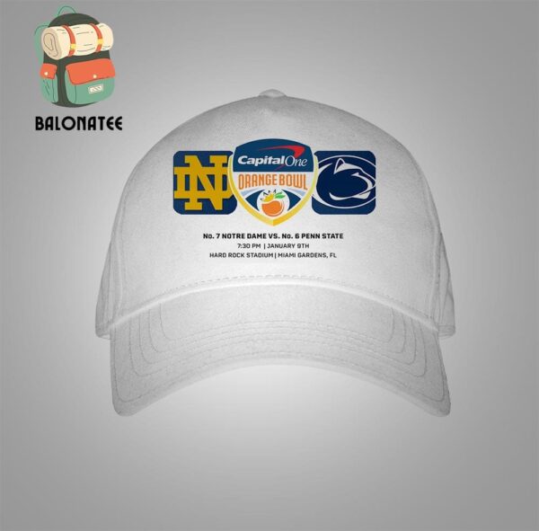 Notre Dame Fighting Irish Versus Penn State Niitany Lions Matchup Head To Head Capital One Orange Bowl 2025 Snapback Classic Hat Cap