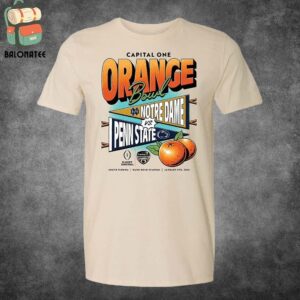 Notre Dame Fighting Irish Versus Penn State Nittany Lions College Football Playoff 2025 Capital One Orange Bowl Head-To-Head Classic T-Shirt