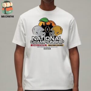 Notre Dame Fighting Irish Vs Ohio State Buckeyes 2025 National Championship Game Bound Head To Head Classic T-Shirt