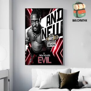 Oba Femi The Ruler The Destroyer The WWE NXT Champion New Years Evil Wall Decor Poster Canvas