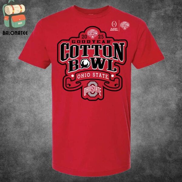 Ohio State Buckeyes 2025 Goodyear Cotton Bowl Bound College Football Playoff Semifinal Tee Classic T-Shirt