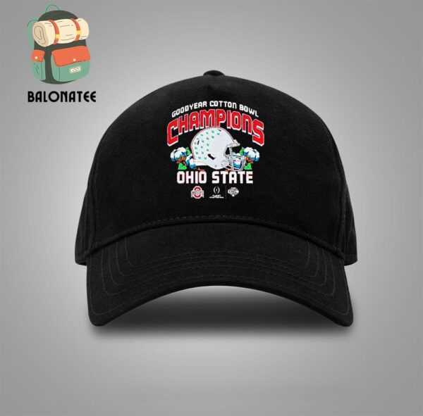 Ohio State Buckeyes 2025 Goodyear Cotton Bowl Champions Helmet Snapback Classic Hat Cap