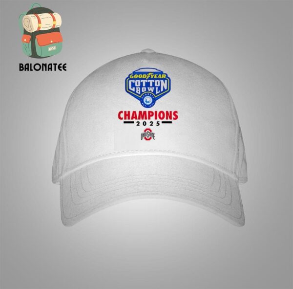 Ohio State Buckeyes 2025 Goodyear Cotton Bowl Champions Logo Snapback Classic Hat Cap