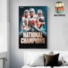 Ohio State Buckeyes Defeated Notre Dame Fighting Irish To Get The 2025 College Football National Champions Wall Decor Poster Canvas