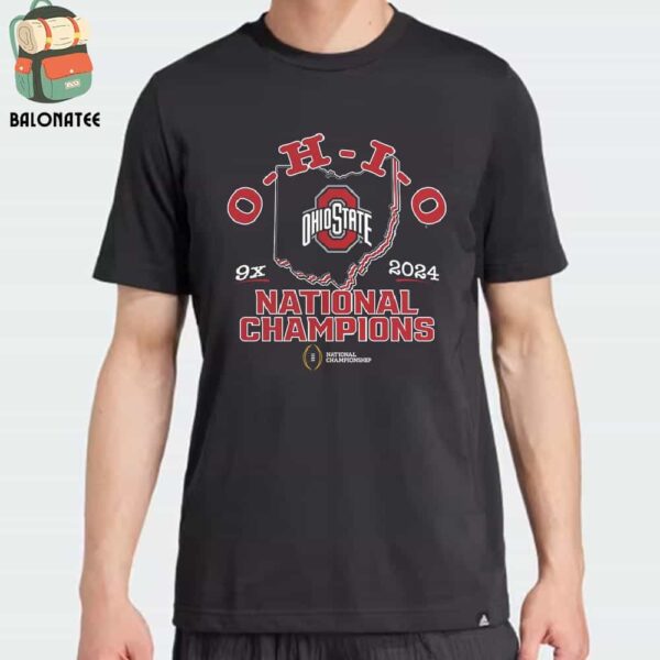 Ohio State Buckeyes College Football Playoff 2024 National Champions 9x Champions Classic T-Shirt