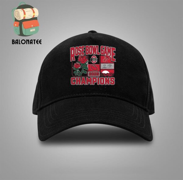 Ohio State Buckeyes College Football Playoff 2025 Rose Bowl Champions Victory Ahead Snapback Classic Hat Cap