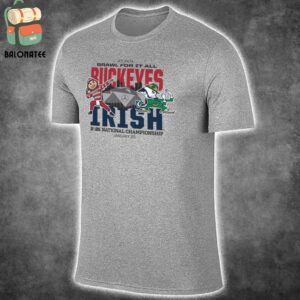 Ohio State Buckeyes Dueling Mascot Notre Dame Fighting Irish 2025 National Championship Classic T-Shirt