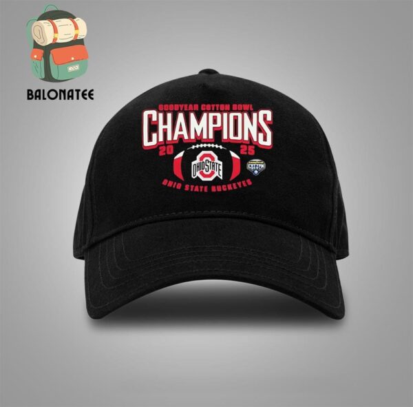 Ohio State Buckeyes Goodyear Cotton Bowl Champions 2025 CFP Snapback Classic Hat Cap