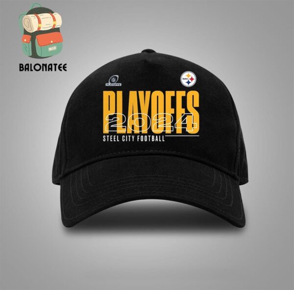 Pittsburgh Steelers 2024 NFL Playoffs Steel City Football Merchandise Limited Snapback Classic Hat Cap