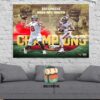 Baltimore Ravens Authentic 2024 AFC North Division Champions Poster Merchandise Limited Wall Decor Poster Canvas