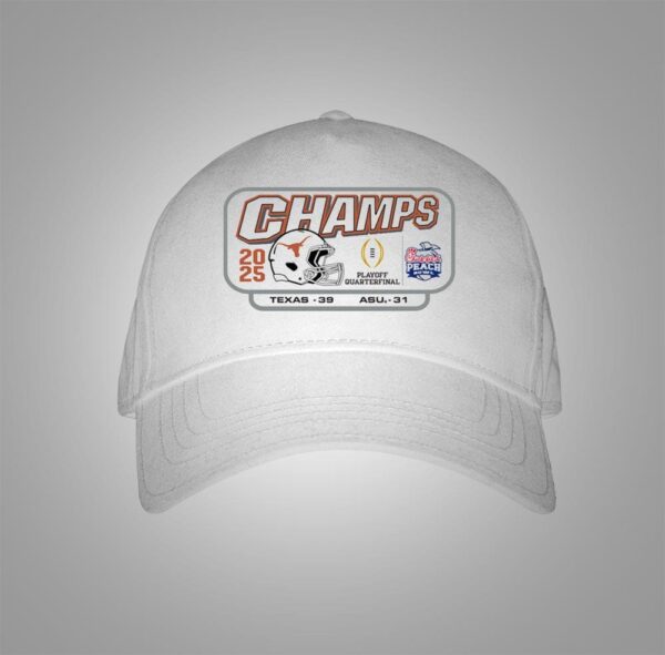 Texas Longhorns 2025 Chick-Fil-A Peach Bowl Champions Full Size Merchandise Limited Snapback Classic Hat Cap