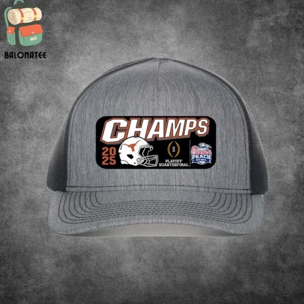 Texas Longhorns 2025 Chick-Fil-A Peach Bowl Champions Hat Merchandise Limited Snapback Classic Hat Cap