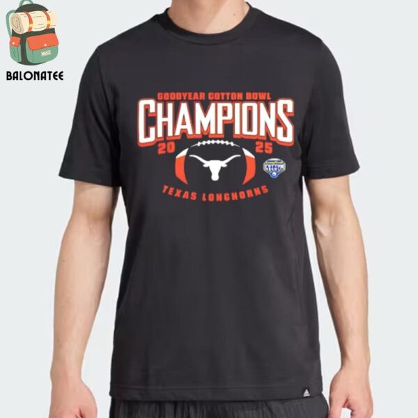 Texas Longhorns 2025 Goodyear Cotton Bowl Champions Classic T-Shirt