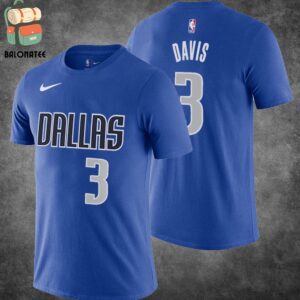 Anthony Davis Dallas Mavericks Royal Jersey T-Shirt Name And Number Merchandise Limited Two Sides Classic T-Shirt